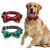 Adjustable Leather Dog Bowtie Collar Christmas