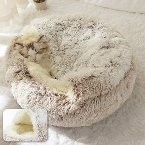 Dog Bed Round Plush Warm Bed House