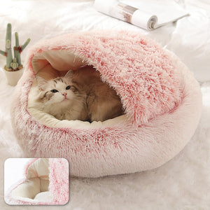 Dog Bed Round Plush Warm Bed House