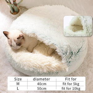 Dog Bed Round Plush Warm Bed House