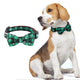 Adjustable Leather Dog Bowtie Collar Christmas