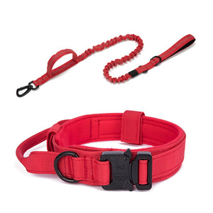 Durable Tactical Dog Collar Leash Set Military