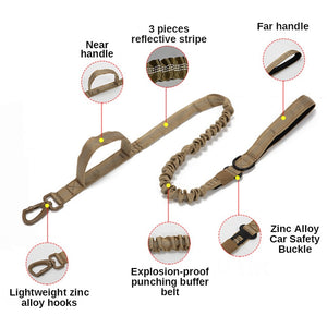 Durable Tactical Dog Collar Leash Set Military