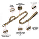 Durable Tactical Dog Collar Leash Set Military