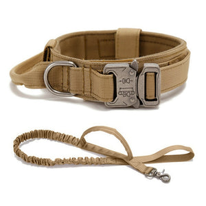 Tactical Training Duo: Military Dog Collar and Leash Training Set