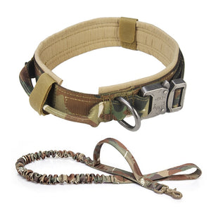 Tactical Training Duo: Military Dog Collar and Leash Training Set