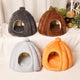 Warm Cat Cave Bed Pumpkin Hooded Dog Bed Kennel