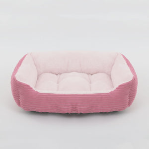 Bed For Dog Cat Pet Square Plush Kennel