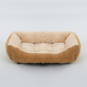 Bed For Dog Cat Pet Square Plush Kennel